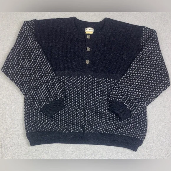 L.L. Bean | Sweaters | Vtg Ll Bean Sweater Men Xl Blue White